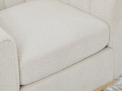 360 Degrees Swivel Upholstered Barrel Armchair For Living Room - Ivory