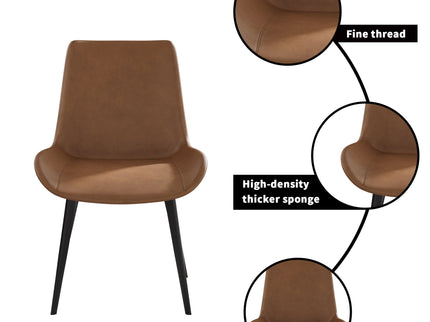 Modern Dining Chair Living Room Metal Leg Dining Chair (Set of 2)