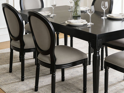 Upholstered & Round Back Dining Chairs (Set of 2)