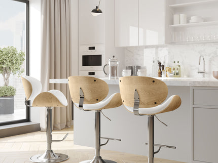 Marana - Handcrafted Bentwood Adjustable Swivel Bar Stool