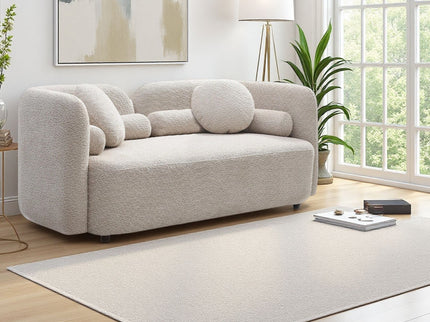 2 Seater Sofa Couch For Living Room - Light Beige
