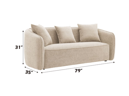 Keith - 3 Piece Living Room Set (Comes With Matching Color Toss Pillows)