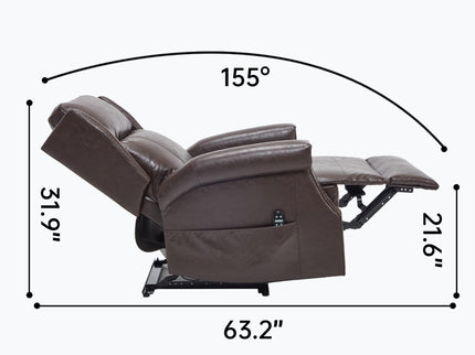 Manual Recliner Chair  With Heavy Duty Motion Mechanism, 8 Vibrating Nodes And 3 Massage Modes For Living Room
