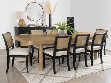 Benson - Extension Leaf Dining Table With Trestle Base - Sand