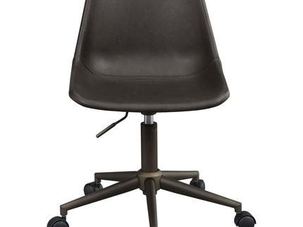 Ralston - Upholstered Adjustable Office Desk Chair With Ergonomic Design - Brown