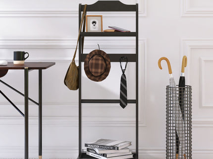 Accent Portable Garment Rack, Clothes Valet Stand With Storage Organizer