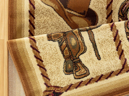 Tribes - 5'3" X 7'3" Southwest Area Rug - Beige