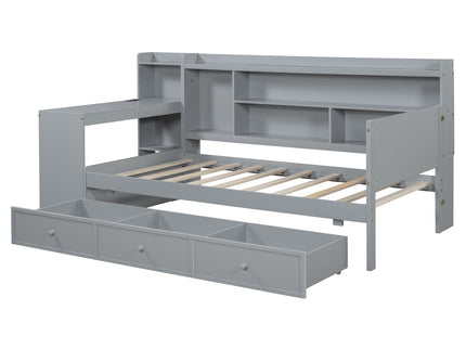 Daybed With 3 Drawers USB Ports And Desk