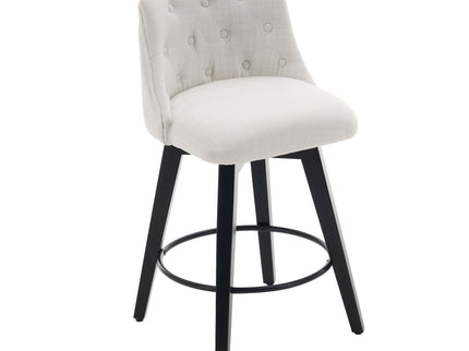 Swivel Bar Stools & Button Tufted Back (Set of 2)