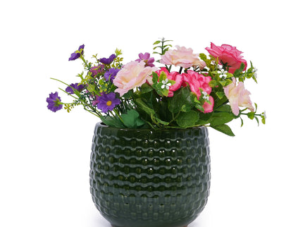 3 Pieces Flowerpot, Planter For Patio, Garden Or Windowsills - Dark Green