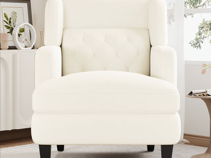 Upholstered Accent Chair Tufted Armchair For Living Room And Bedroom