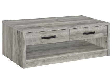 Nuberg - 2 Piece And End Table Set With Storage Drawers - Gray