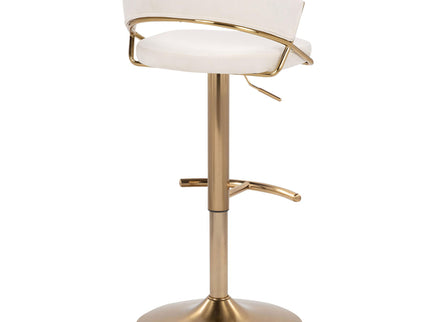 Jie - Contemporary Adjustable Barstool With Swivel With Rounded T Footrest (Set of 2)