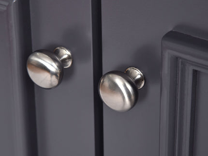 Bathroom Vanity With Ceramic Sink Combo, Modern Freestanding Storage Cabinet With Silver Handles