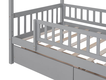 House Bed With 2 Drawers