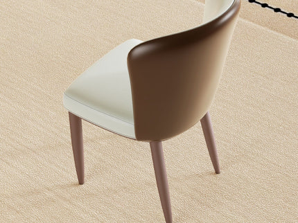 Dining Chair With Carbon Steel Legs, Comfortable Seating, (Set of 2) - White