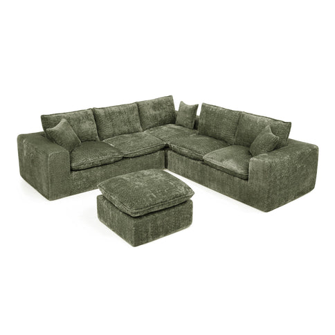 Sectional Sofa With Moveable Ottoman