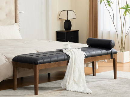 Upholstered End Of Bed Bench With Headrest