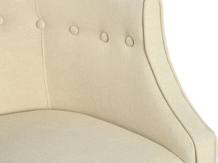 Contemporary Upholstered Club Chair With Button Tufting