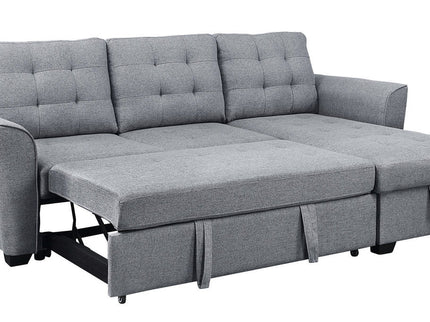 Avery - Sleeper Sectional Sofa With Reversible Storage Chaise - Light Gray
