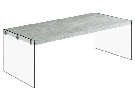 Coffee Table Rectangular For Living Room Clear Tempered Glass