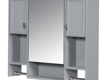 Wall Mounted Bathroom Storage Cabinet With Mirror, Medicine Cabinet With Towel Bar
