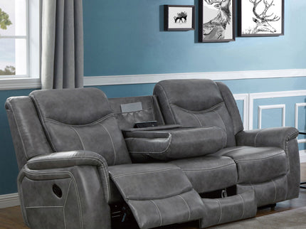 Hudson - Motion Sofa Pillow Top Arms Reclining Comfort - Gray