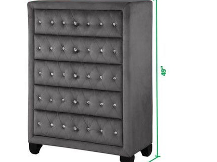 King 5 Piece Bedroom Set Made - Gray