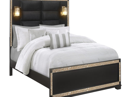 Lively - Bedroom Set With Glitter Detail And Padded Headboard