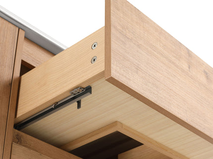 Modern Wall Mounted Bathroom Vanity With Ceramic Sink And Storage Rack, 2 Soft Close Drawers