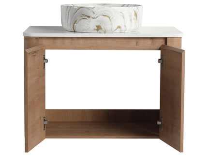 Wall Mounted Bathroom Vanity With Art Sink, 1 Soft Close Door