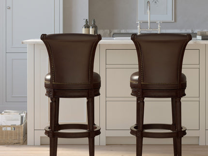 Swivel Barstool With High-Back