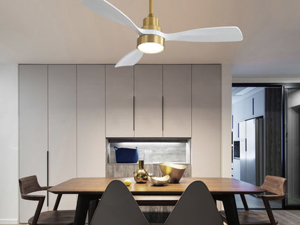 48" Ceiling Fan With 3 Blades, Remote Control Reversible DC Motor For Living Room