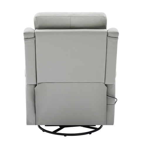 Manual Recliner Swivel Rocking Chair With 8 Point Massage And Heating