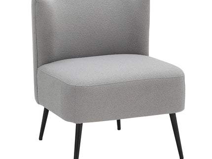 Fran - Contemporary Slipper Chair - Black / Light Gray