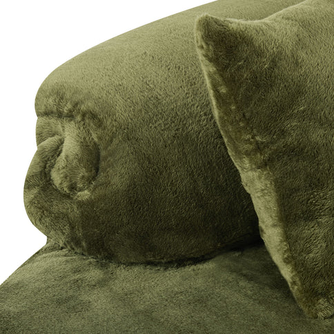 Modern Curved Sofa With Pillows