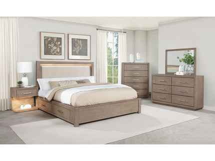 Gibbons - 6 Drawer Dresser And Mirror Set - Brown