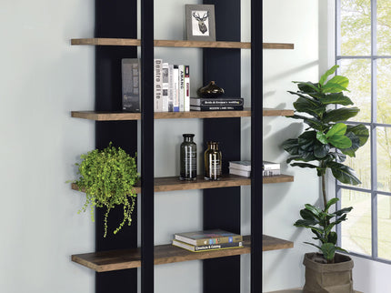 Mystrene - 4 Shelf Bookcase With Open Shelving Design - Black