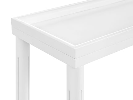 Narrow Side End Tables With Shelf (Set of 2)
