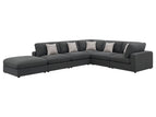 Dark Gray / 2 Pc. 4 Seater Sectional, Ottoman