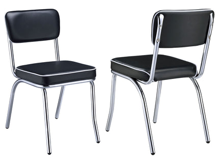 Open Back Upholstered Side Chairs (Set of 2)