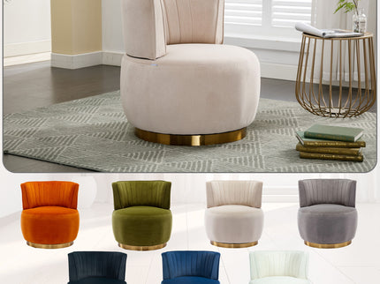 360 Degree Swivel Cuddle Barrel Accent Sofa Chair