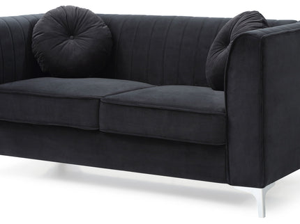 Glam Styled Micro Suede Loveseat
