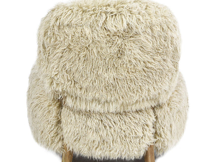 Enchante - New Zealand Sheepskin Accent Arm Chair - Taupe / Natural