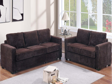 2 Piece Contemporary Style Sofa Set With Matching Pillows