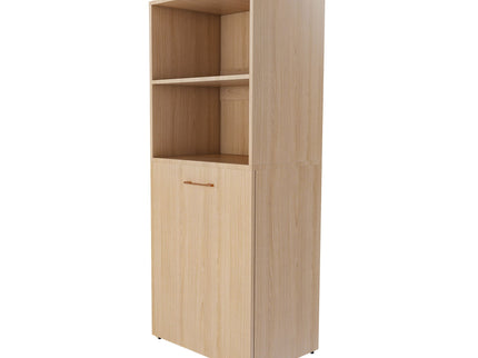 Stretchable Office Desk With Storage Shelves And Mobile Wheels