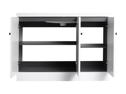 Contemporary Freestanding Bathroom Vanity With Resin Sink & Soft-Close Cabinet Doors