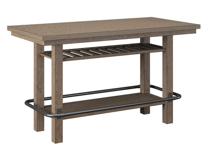 Bar Height Storage Table With Construction - Brown