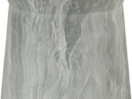 Round Outdoor End Table - Marble