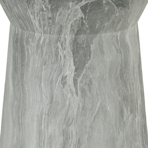 Round Outdoor End Table - Marble